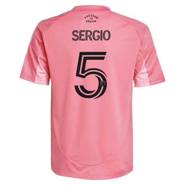 Sergio Busquets Inter Miami CF adidas Youth 2025 Euforia Replica Player Jersey - Light Pink