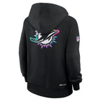 Miami Dolphins Nike Women's 2025 NFL Crucial Catch Sideline Standard Issue Dri-FIT Hoodie - Black