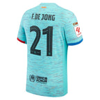 Frenkie de Jong Barcelona Nike 2023/24 Third Authentic Jersey - Aqua/Royal/White