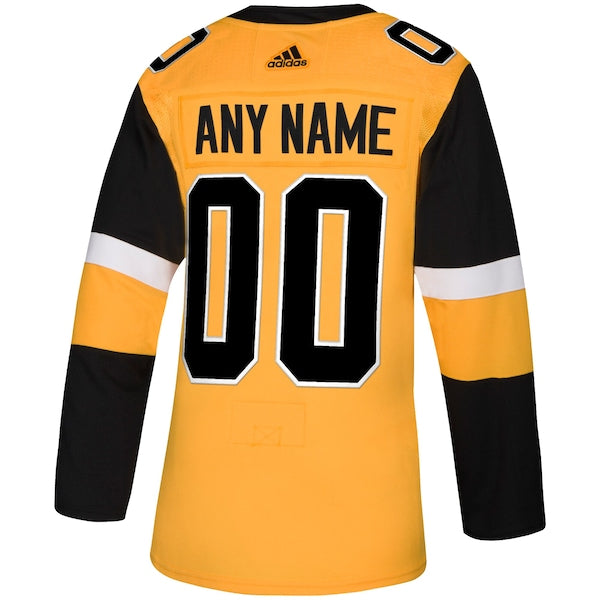 Pittsburgh Penguins adidas Alternate Authentic Custom Jersey - Gold