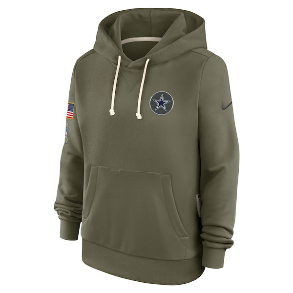 Dallas Cowboys Nike Women's 2025 Salute to Service Sideline Standard Issue Dri-FIT Hoodie - Olive