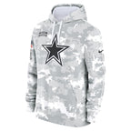Dallas Cowboys Nike 2024 Salute to Service Club Fleece Pullover Hoodie - Arctic Camo