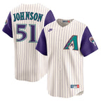Randy Johnson Arizona Diamondbacks Nike Throwback Cooperstown Collection Limited Jersey - Cream
