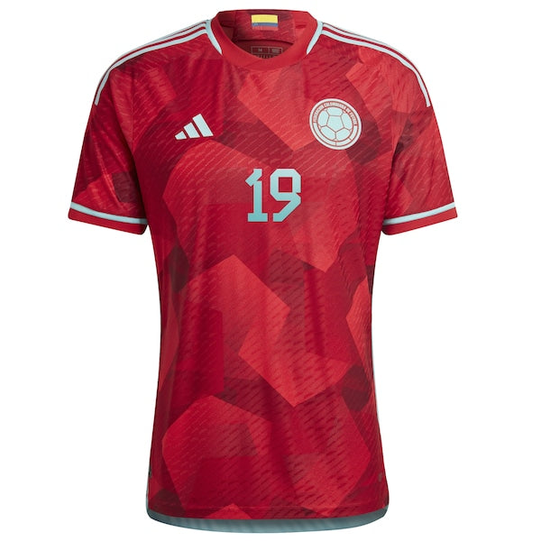 Rafael Borré Colombia National Team adidas 2022/23 Away Authentic Player Jersey - Red