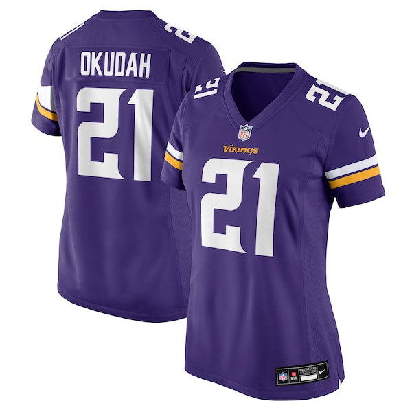 Jeff Okudah Minnesota Vikings Nike Women's Team Game Jersey -  Purple