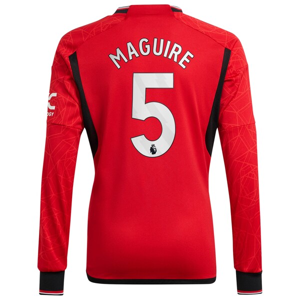 Harry Maguire Manchester United adidas 2023/24 Home Replica Long Sleeve Player Jersey - Red