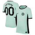 Chelsea Nike Youth 2023/24 Third Stadium Replica Custom Jersey - Mint