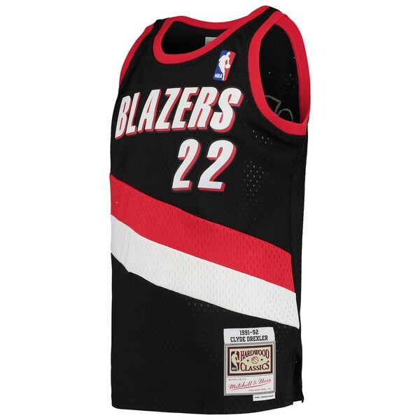Clyde Drexler Portland Trail Blazers Youth 1991/92 Hardwood Classics Swingman Jersey - Black