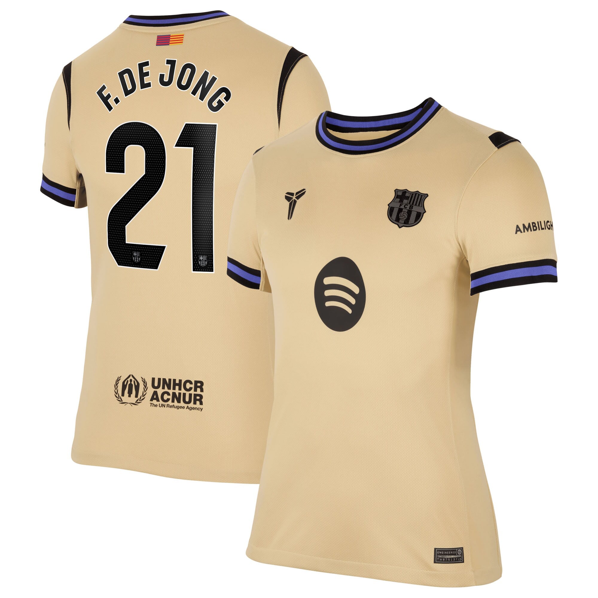 Frenkie de Jong Barcelona Nike Women's 2025/26 Home Replica Jersey - Navy/Gold