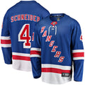 Braden Schneider New York Rangers  Home Premier Breakaway Player Jersey - Blue