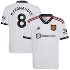 Bruno Fernandes Manchester United adidas Youth 2022/23 Away Replica Player Jersey - White