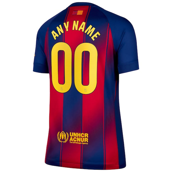 Barcelona Nike Women's 2025/26 Home Replica Custom Jersey - Navy