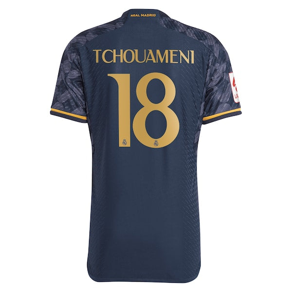 Aurélien Tchouaméni Los Merengues adidas 2023/24 Away Authentic Player Jersey - Navy/White