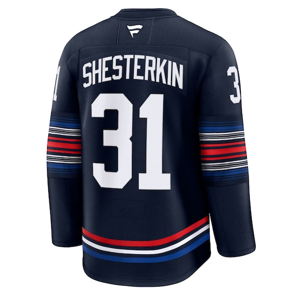 Igor Shesterkin New York Rangers  Alternate Premium Jersey - Navy/Blue