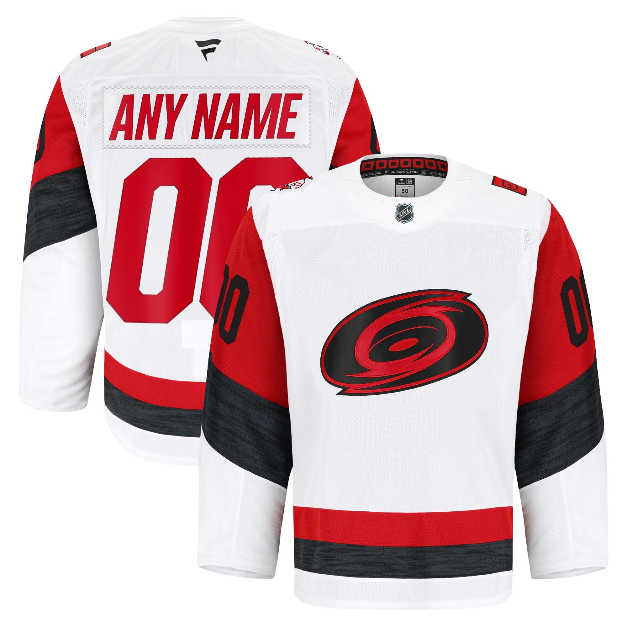 Carolina Hurricanes  Home Authentic Pro Custom Jersey - Black/White