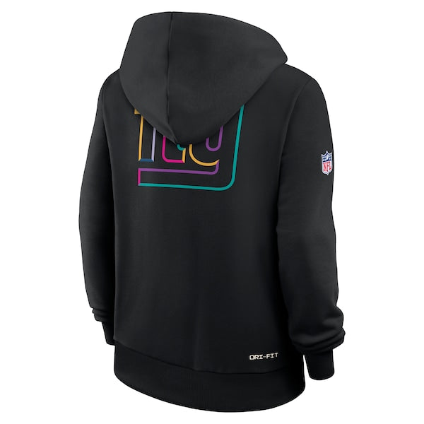 New York Giants Nike Women's 2025 NFL Crucial Catch Sideline Standard Issue Dri-FIT Hoodie - Black