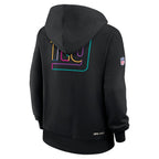 New York Giants Nike Women's 2025 NFL Crucial Catch Sideline Standard Issue Dri-FIT Hoodie - Black