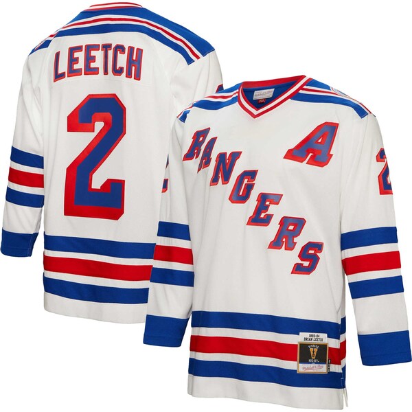 Brian Leetch New York Rangers Alternate Captain Patch 1993/94 Blue Line Player Jersey - White