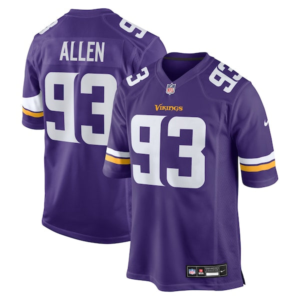 Jonathan Allen Minnesota Vikings Nike Team Game Jersey -  Purple