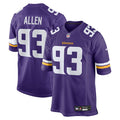 Jonathan Allen Minnesota Vikings Nike Team Game Jersey -  Purple