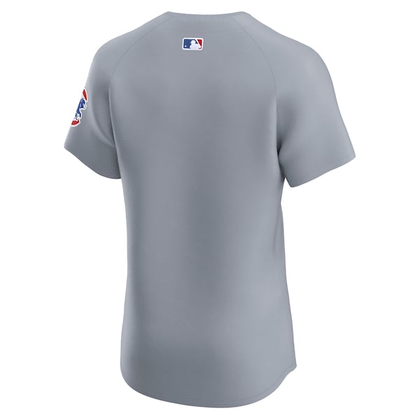 Chicago Cubs Nike Road Vapor Premier Elite Patch Jersey - Gray