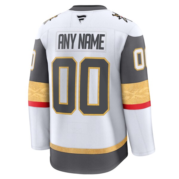 Vegas Golden Knights  Away Premium Custom Jersey - White/Gold/Gray