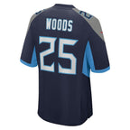 Xavier Woods Tennessee Titans Nike Team Game Jersey -  Navy