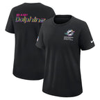 Miami Dolphins Nike Women's 2025 NFL Crucial Catch Tri-Blend Dri-FIT T-Shirt - Black