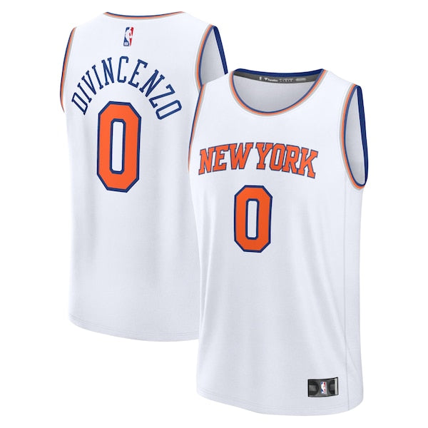 Donte DiVincenzo New York Knicks  Fast Break Replica Player Jersey - Association Edition - White