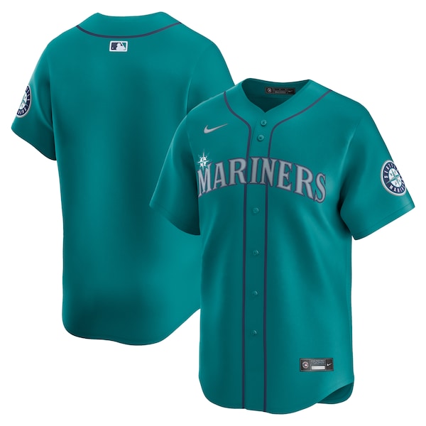 Seattle Mariners Nike Alternate Limited Jersey - Teal/White