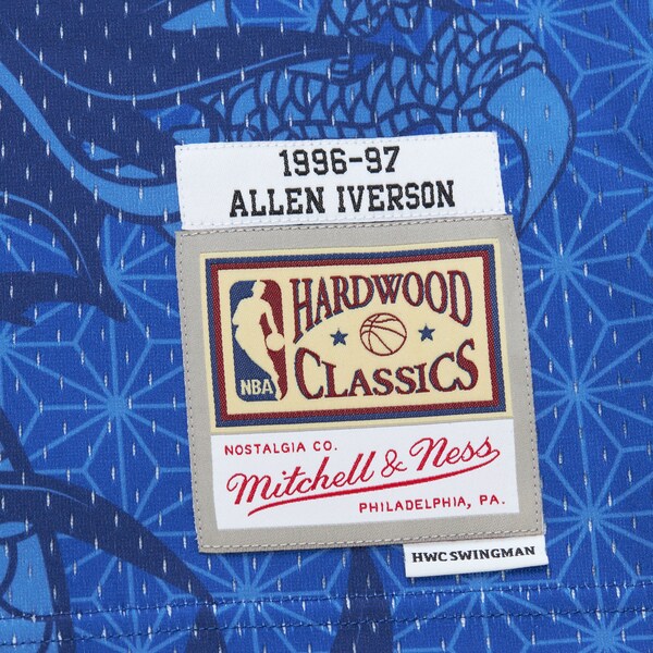Allen Iverson Philadelphia 76ers 1996/97 Hardwood Classics Asian Heritage 6.0 Swingman Throwback Player Jersey - Royal