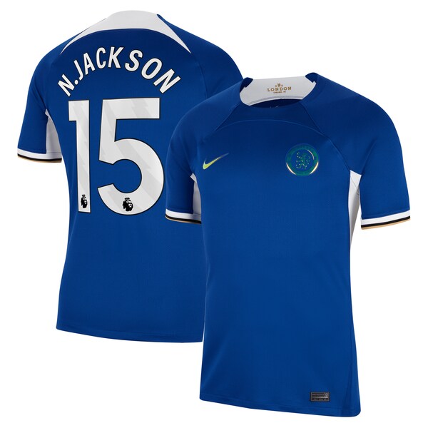 Nicolas Jackson Chelsea Nike 2023/24 Home Stadium Replica Jersey - Blue/Mint/Navy