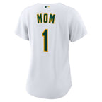 Athletics Nike Women's #1 Mom Home Replica Jersey - White