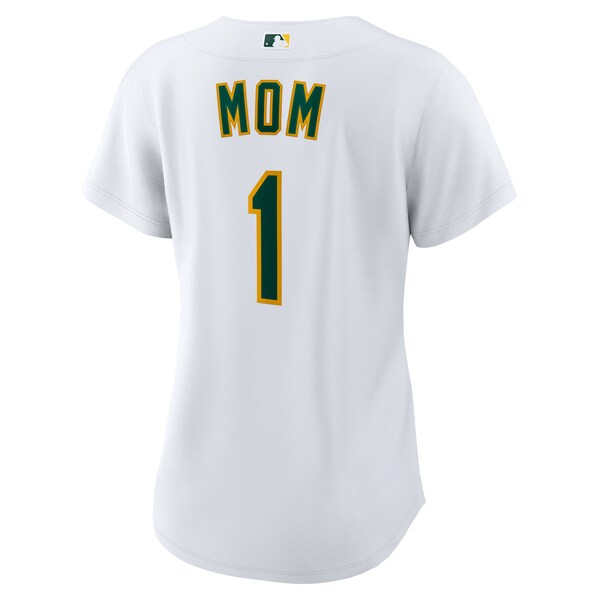 Athletics Nike Women's #1 Mom Home Replica Jersey - White