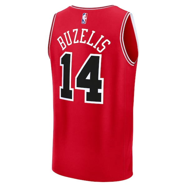 Matas Buzelis Chicago Bulls  Fast Break Replica Player Jersey - Icon Edition - Red