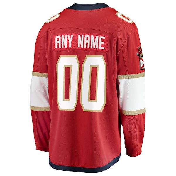 Florida Panthers  2025 Stanley Cup Champions Breakaway Custom Jersey - Red