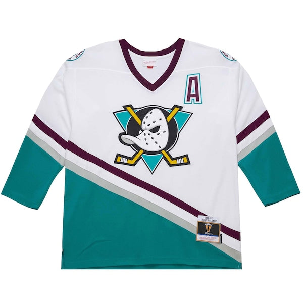 Teemu Selanne Anaheim Ducks 1996-97 Power Play Jersey - White/Purple