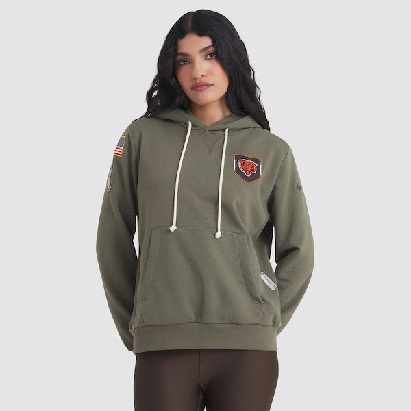 Chicago Bears Nike Women's 2025 Salute to Service Sideline Standard Issue Dri-FIT Hoodie - Olive