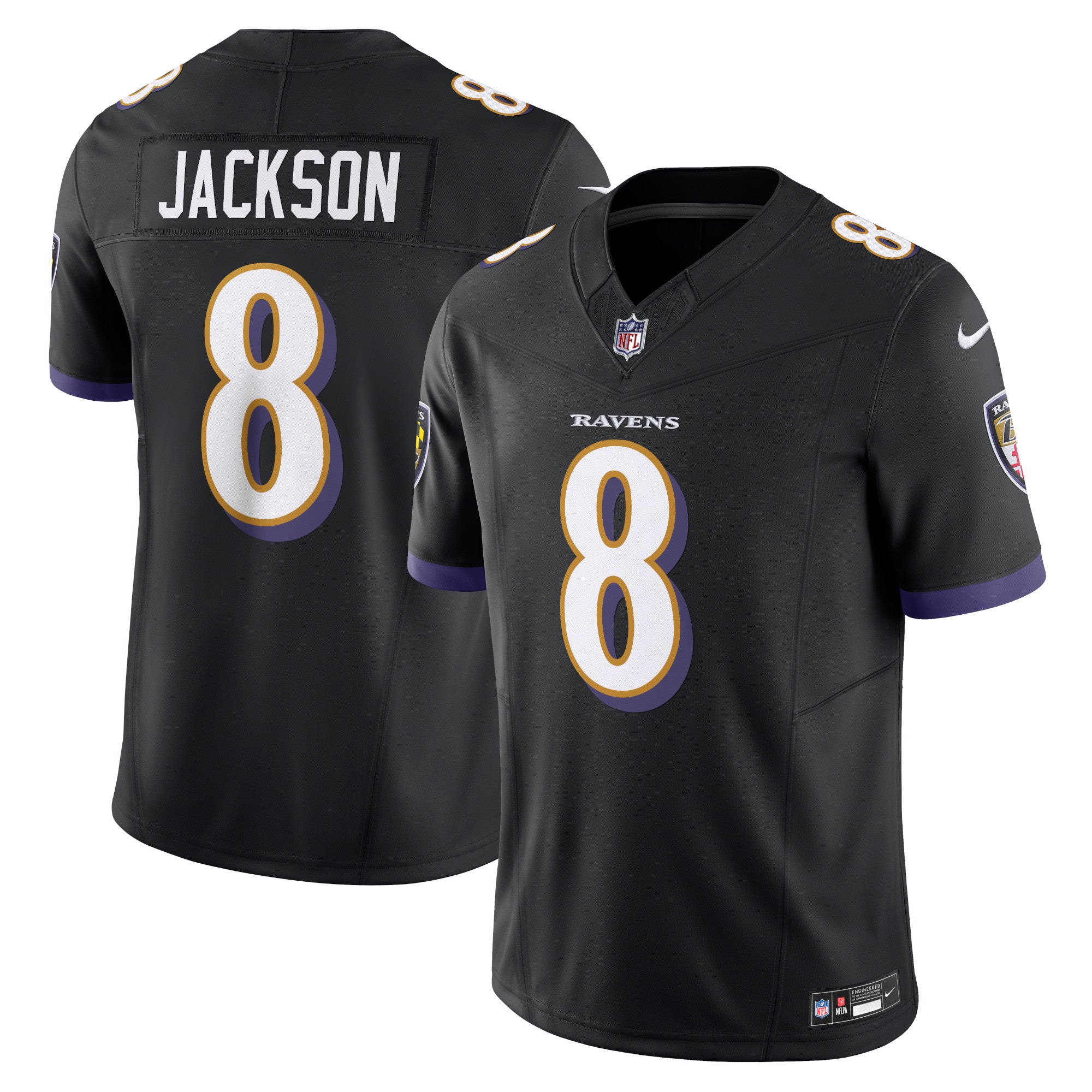 Lamar Jackson Baltimore Ravens Nike Vapor F.U.S.E. Limited Jersey - White/Black