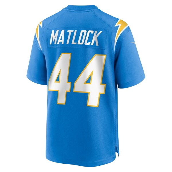 Scott Matlock Los Angeles Chargers Nike Team Game Jersey -  Powder Blue