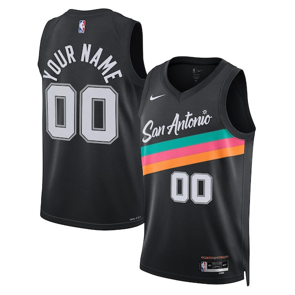 San Antonio Spurs Nike Unisex 2025/26 City Edition Swingman Custom Jersey - Black