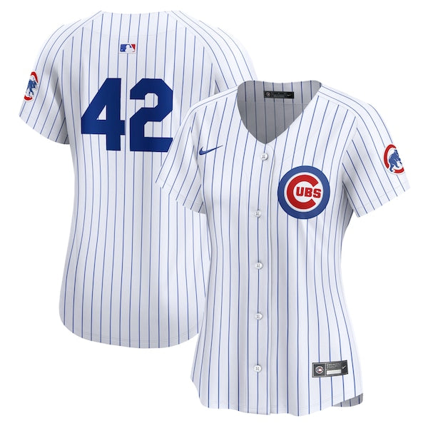 Chicago Cubs Nike Women's 2024 Jackie Robinson Day Home Limited Jersey – White