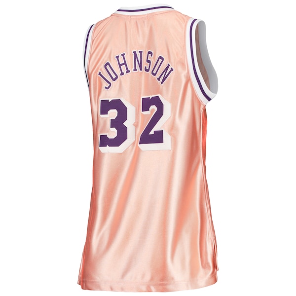 Magic Johnson Los Angeles Lakers Women's 75th Anniversary Rose Gold 1984 Swingman Jersey - Pink