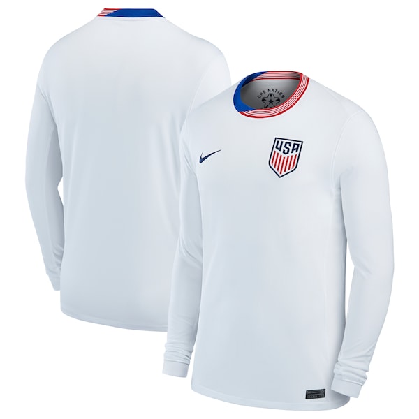 USMNT Nike 2024 Home Replica Long Sleeve Jersey - White