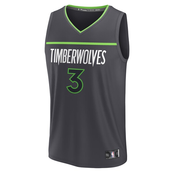 Jaden McDaniels Minnesota Timberwolves  Youth Fast Break Replica Player Jersey - Statement Edition - Black