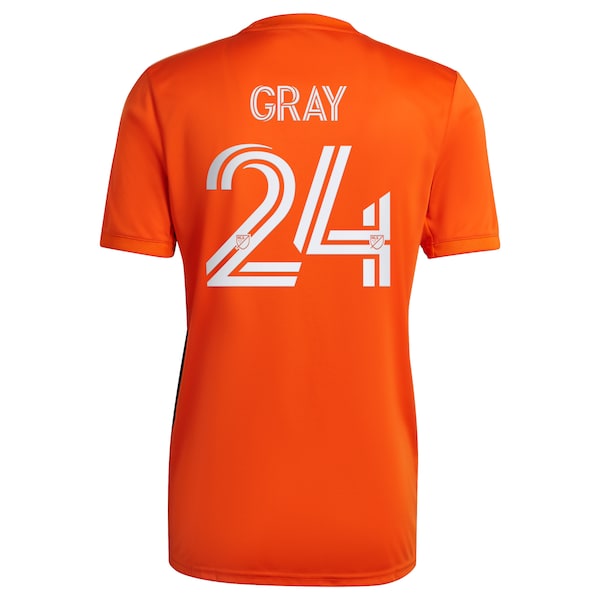 Tayvon Gray New York City FC adidas 2022 The Volt Kit Replica Player Jersey - Orange