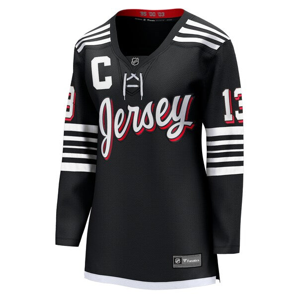 Nico Hischier New Jersey Devils  Women's Alternate Premier Breakaway Player Jersey - Black