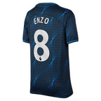 Enzo Fernández Chelsea Nike Youth 2023/24 Away Stadium Replica Player Jersey - Navy