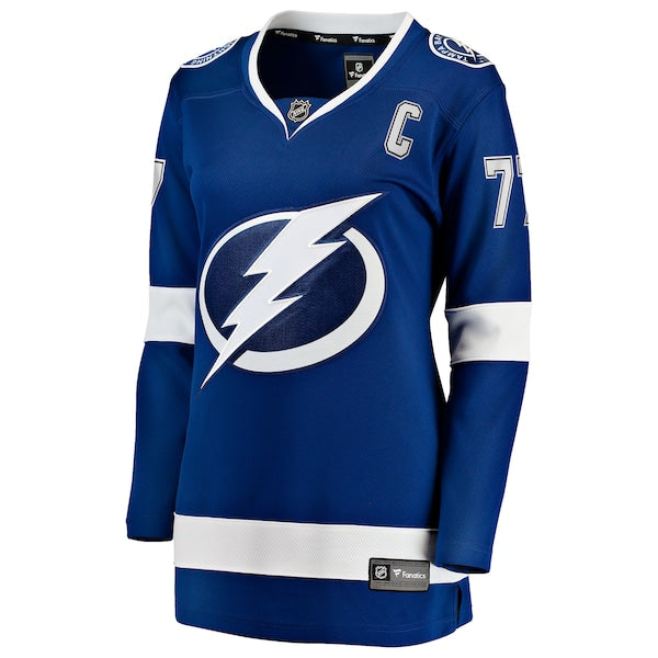 Victor Hedman Tampa Bay Lightning  Women's Home Captain Patch Breakaway Jersey - Blue