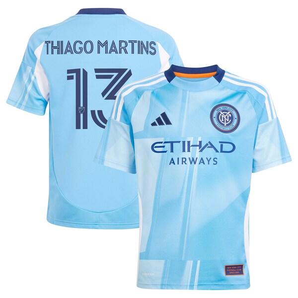 Thiago Martins New York City FC adidas Youth 2025 The Excelsior Kit Replica Player Jersey - Light Blue